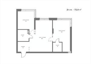 2-к квартира, вторичка, 73м2, 2/21 этаж