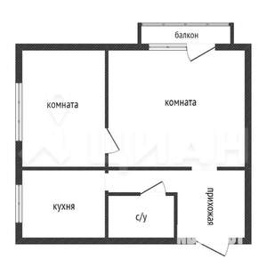 2-к квартира, вторичка, 41м2, 1/9 этаж