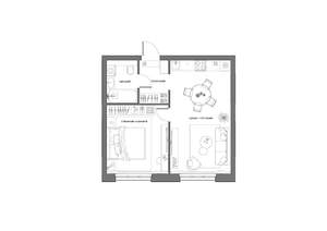 1-к квартира, вторичка, 45м2, 17/21 этаж