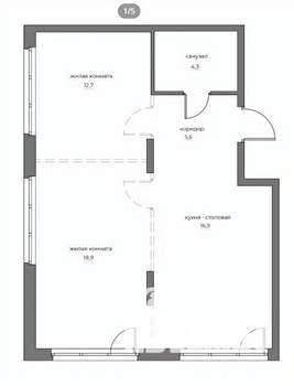 2-к квартира, вторичка, 58м2, 15/21 этаж