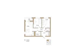 2-к квартира, вторичка, 63м2, 18/18 этаж