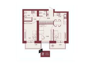 3-к квартира, вторичка, 60м2, 9/17 этаж