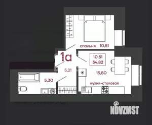 1-к квартира, вторичка, 35м2, 3/16 этаж