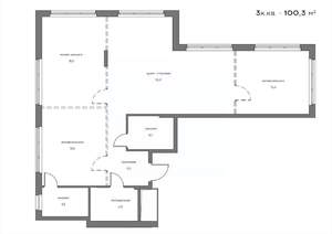 3-к квартира, вторичка, 100м2, 2/21 этаж
