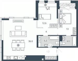 2-к квартира, вторичка, 83м2, 18/24 этаж
