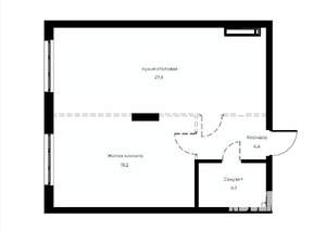 1-к квартира, вторичка, 56м2, 18/23 этаж