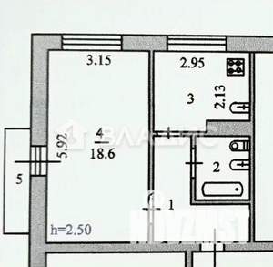 1-к квартира, вторичка, 35м2, 8/9 этаж