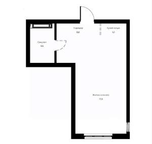 Студия квартира, вторичка, 36м2, 19/23 этаж