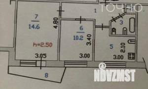 2-к квартира, вторичка, 43м2, 9/9 этаж