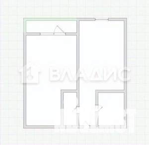 1-к квартира, вторичка, 32м2, 4/5 этаж