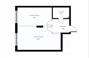 1-к квартира, вторичка, 51м2, 18/23 этаж