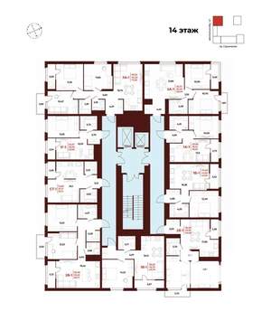 2-к квартира, вторичка, 66м2, 14/18 этаж