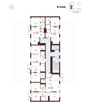 1-к квартира, вторичка, 46м2, 8/18 этаж
