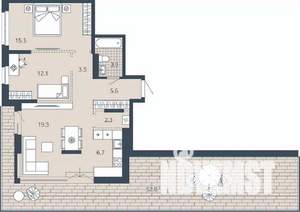 2-к квартира, вторичка, 95м2, 16/23 этаж