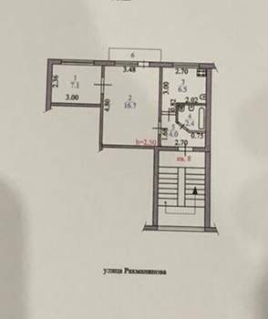 2-к квартира, вторичка, 37м2, 3/5 этаж