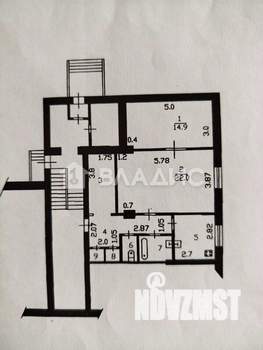 2-к квартира, вторичка, 64м2, 1/5 этаж