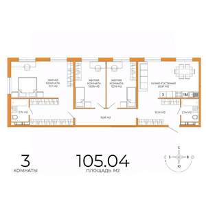 3-к квартира, вторичка, 105м2, 14/18 этаж