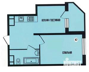 2-к квартира, вторичка, 42м2, 13/22 этаж