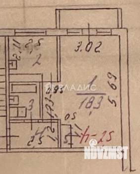 1-к квартира, вторичка, 31м2, 3/5 этаж
