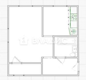 1-к квартира, вторичка, 31м2, 4/4 этаж