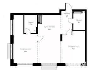 2-к квартира, вторичка, 76м2, 7/23 этаж