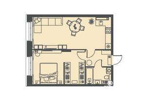 1-к квартира, вторичка, 56м2, 16/23 этаж