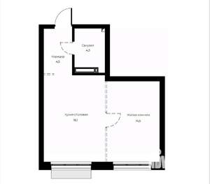 1-к квартира, вторичка, 41м2, 20/23 этаж