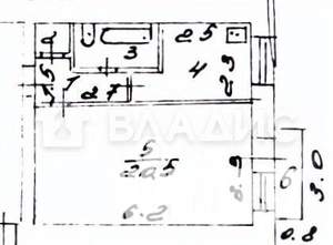 1-к квартира, вторичка, 34м2, 9/9 этаж