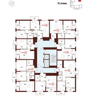 2-к квартира, вторичка, 55м2, 11/18 этаж