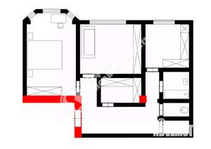2-к квартира, вторичка, 60м2, 4/5 этаж