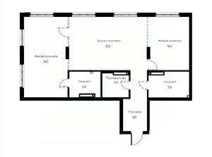 3-к квартира, вторичка, 101м2, 6/23 этаж