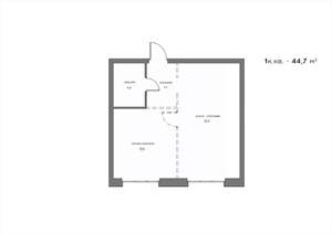1-к квартира, вторичка, 45м2, 21/21 этаж