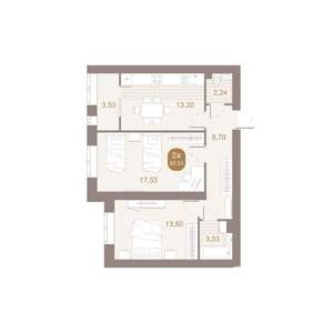 2-к квартира, вторичка, 63м2, 2/4 этаж
