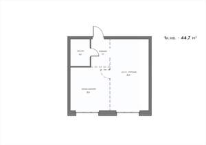 1-к квартира, вторичка, 45м2, 20/21 этаж