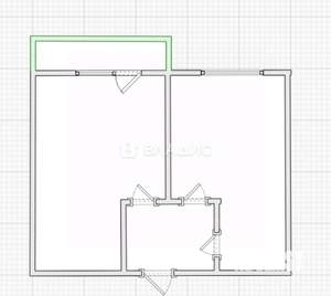 1-к квартира, вторичка, 26м2, 7/9 этаж