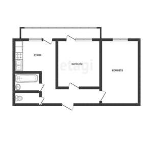 2-к квартира, вторичка, 54м2, 9/9 этаж