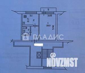 1-к квартира, вторичка, 35м2, 5/9 этаж