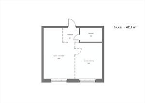 1-к квартира, вторичка, 47м2, 4/21 этаж