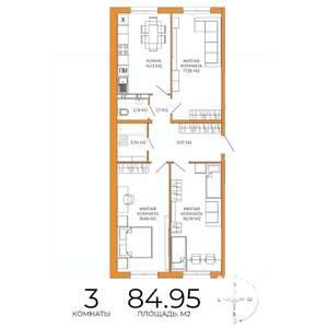 3-к квартира, вторичка, 85м2, 14/18 этаж