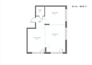2-к квартира, вторичка, 63м2, 8/21 этаж