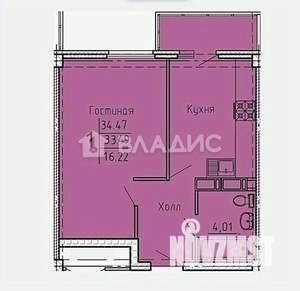 1-к квартира, вторичка, 34м2, 7/18 этаж
