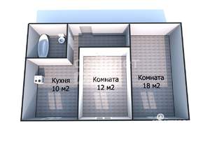 2-к квартира, вторичка, 49м2, 2/3 этаж