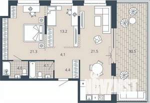 2-к квартира, вторичка, 94м2, 9/23 этаж