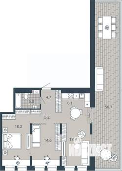 2-к квартира, вторичка, 98м2, 13/23 этаж