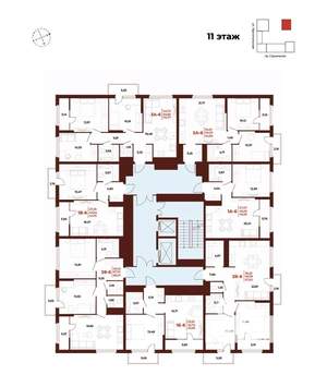 1-к квартира, вторичка, 45м2, 11/18 этаж