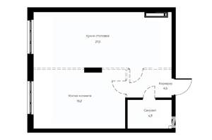 Студия квартира, вторичка, 56м2, 5/23 этаж