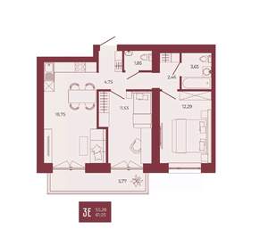 3-к квартира, вторичка, 61м2, 10/17 этаж