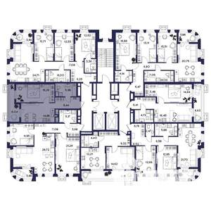 1-к квартира, вторичка, 50м2, 2/18 этаж