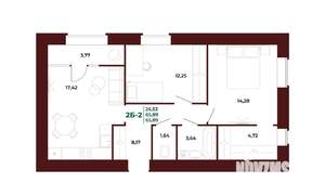 2-к квартира, вторичка, 67м2, 2/17 этаж