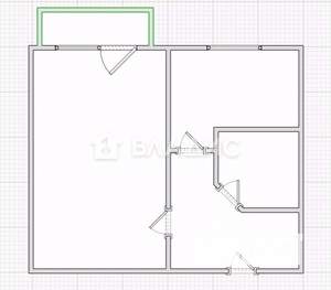 1-к квартира, вторичка, 29м2, 4/5 этаж